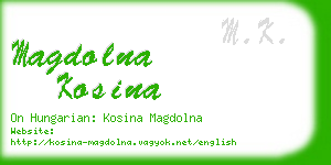 magdolna kosina business card